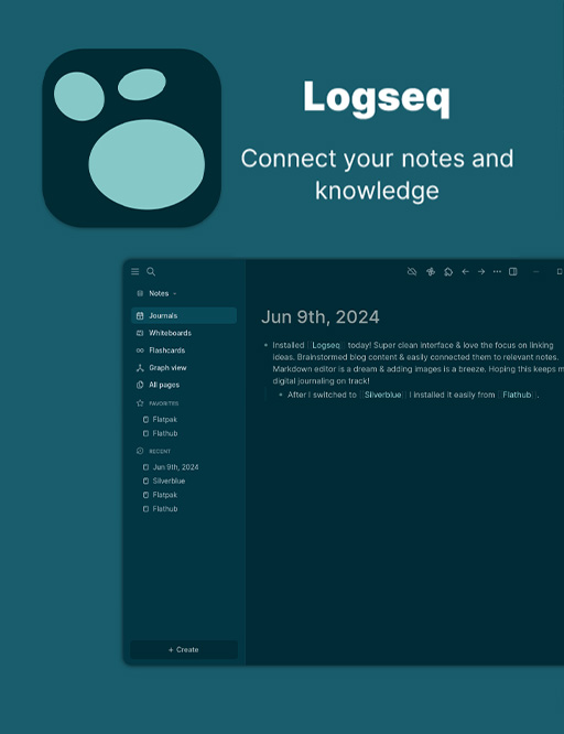 نرم افزار دفترچه یادداشت Logseq 