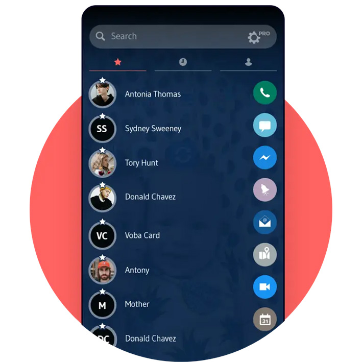 نرم افزار دفترچه تلفن drupe